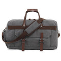 Canvas crossbody travel bag in retro style with 36-55L capacity