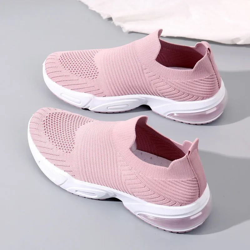 Breathable slip-on sock shoes in multiple colours with mesh lining and PVC sole