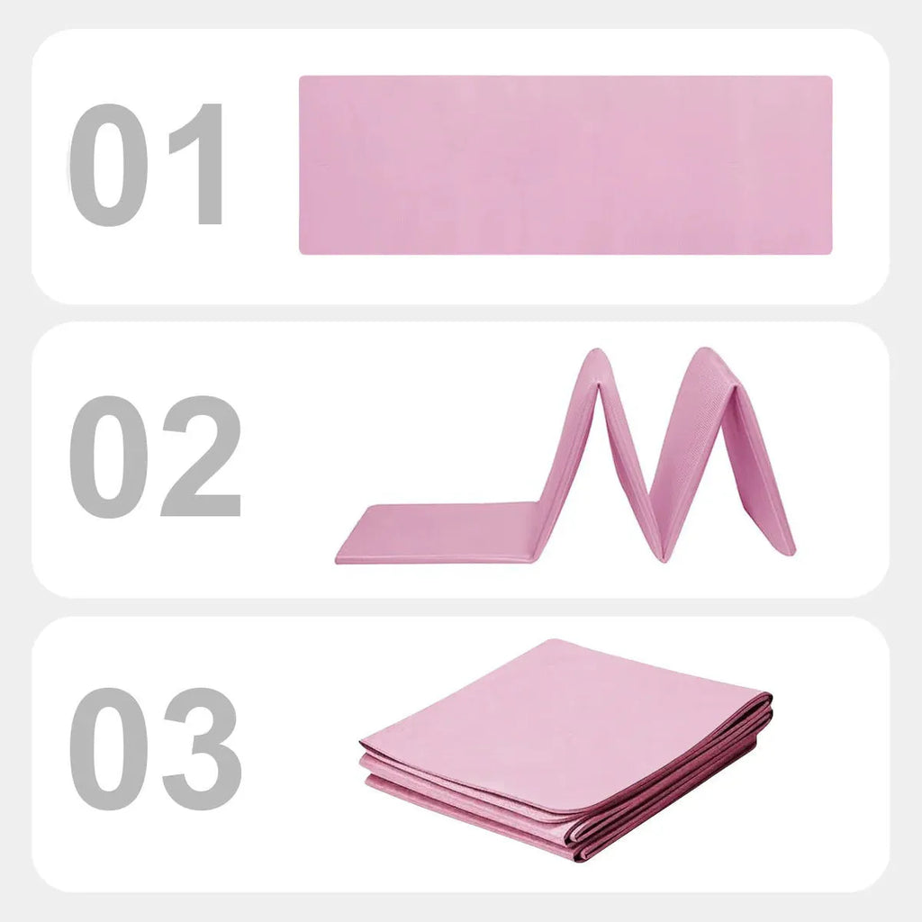 Portable EVA yoga mat for home nap and dance, 175×61cm, available in black, blue, pink, purple, 3mm or 4mm thick