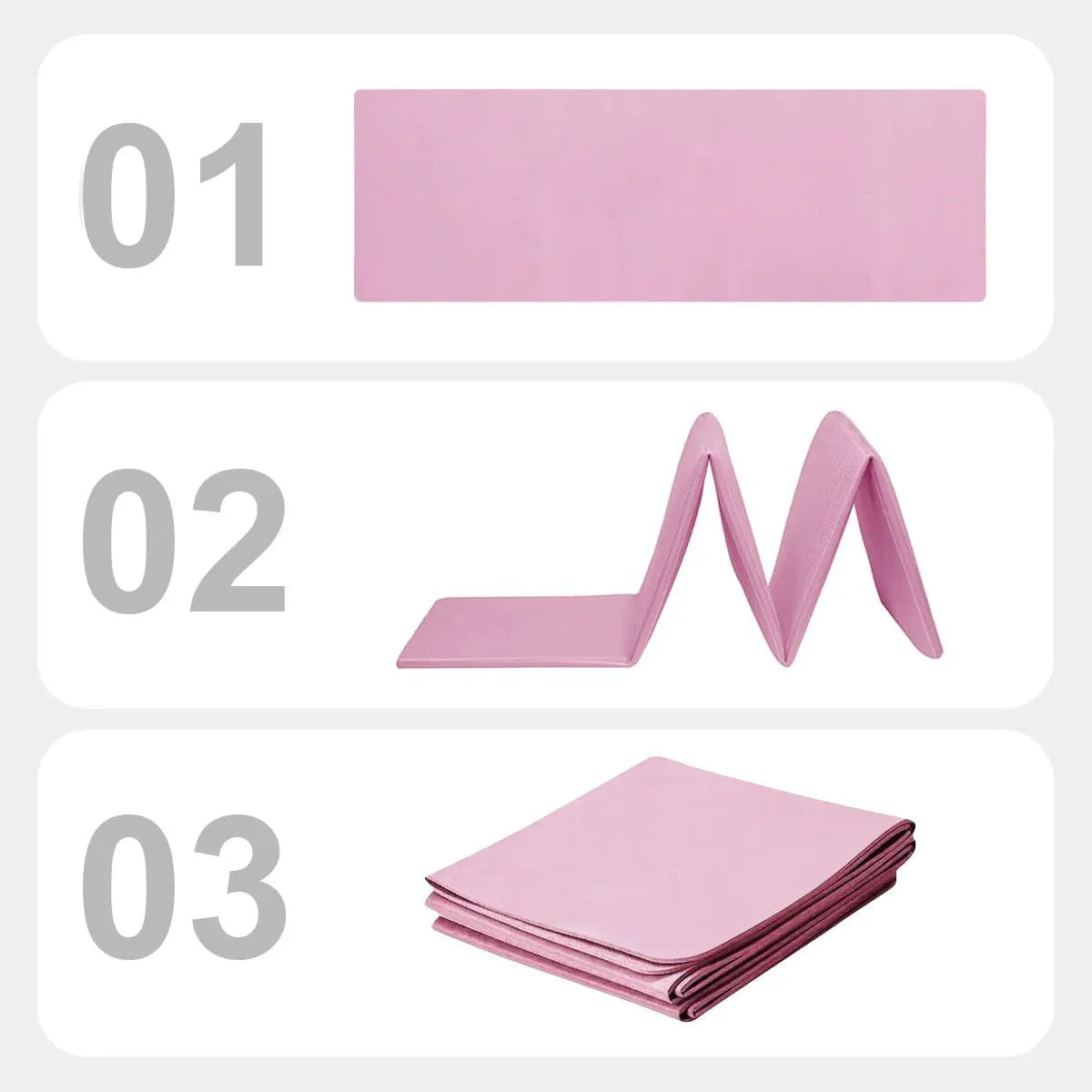 Portable EVA yoga mat for home nap and dance, 175×61cm, available in black, blue, pink, purple, 3mm or 4mm thick