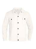 Men's casual jacquard checkered loose knit work shirt in polyester, long sleeves, cardigan style, available in multiple colours