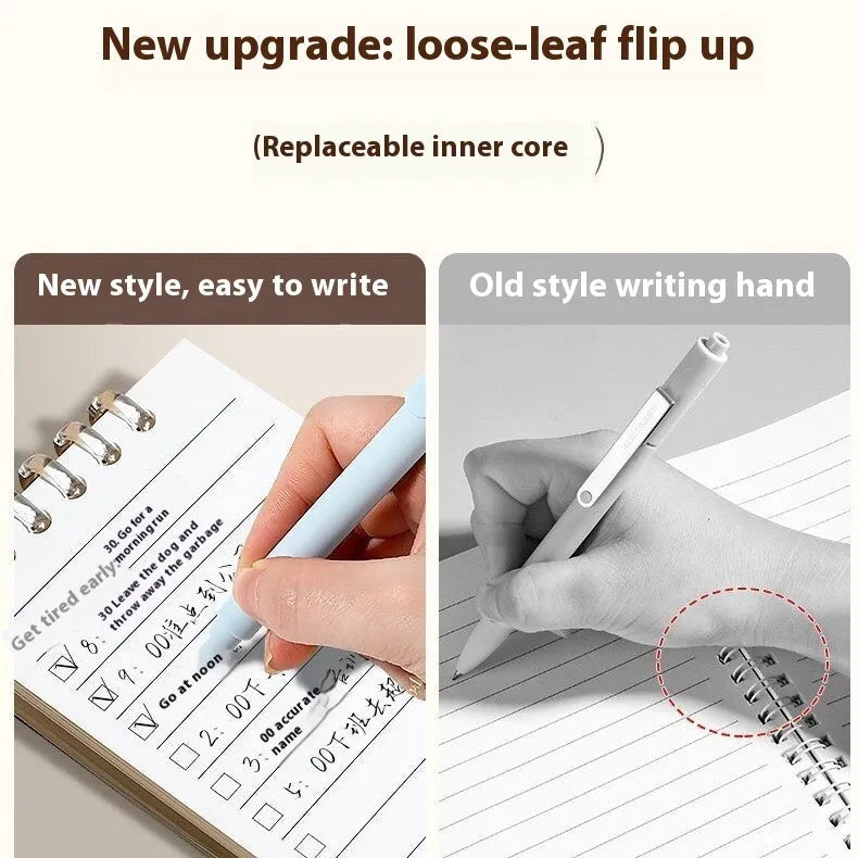 A7 small notebook flip-up portable journal set of 4 in assorted colours with 80 sheets each