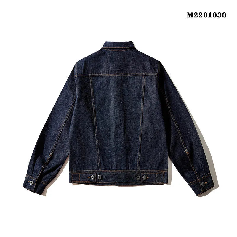 Men's raw pulp coloured loose fit cotton jacket with patch pockets on a mannequin.