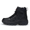 Men's black US Army Delta tactical boots with rubber sole for outdoor hiking and sports.