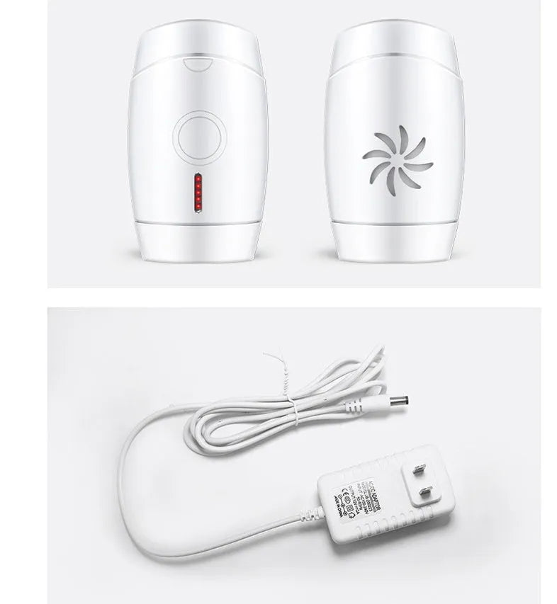 White home laser hair removal instrument with handheld design and UK plug