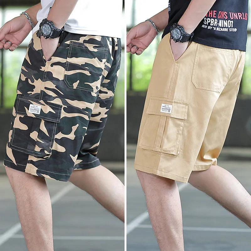 Men's loose Korean style trousers in chemical fibre blend fabric available in four colours