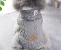 Teddy dog clothes coral fleece sweater in blue, wine red, or grey, sizes S to XXL, back length 21-40cm.