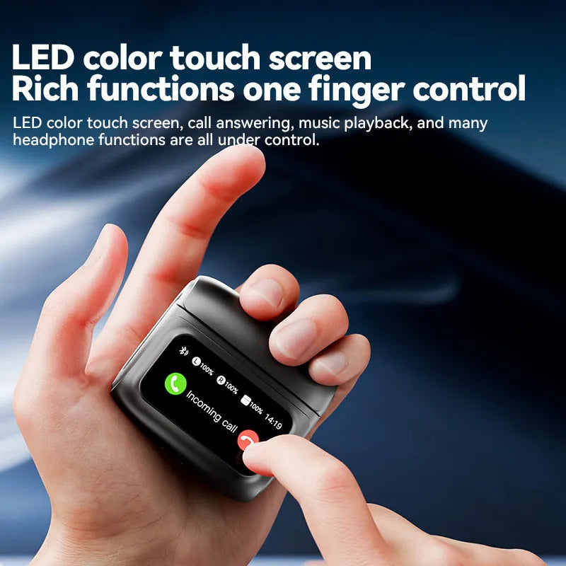 E20PRO touch screen in-ear Bluetooth headset active noise reduction black colour