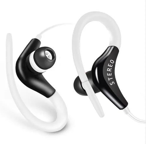 Earhook sports headphones with wired connection and over-ear hooks in multiple colour options