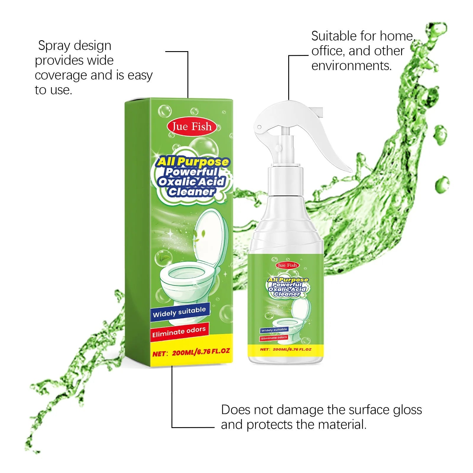 200ml multi-function household grease cleaning spray bottle with pump dispenser