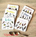 Bird pun coaster set, square PVC drink mats, 10x10x0.35 cm, 6 or 12 pieces
