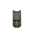 Plastic tourniquet training device in army green colour with a matching storage box.