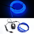 USB voice-activated EL ambient light in multiple colours for car dashboard