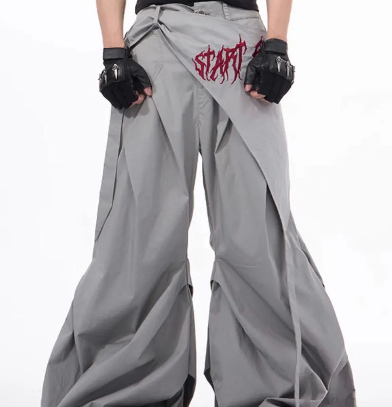 Boys wide-leg summer trousers in Korean style solid black colour