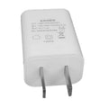Compact thin white 5V 1A USB power adapter with CE and FCC marks.