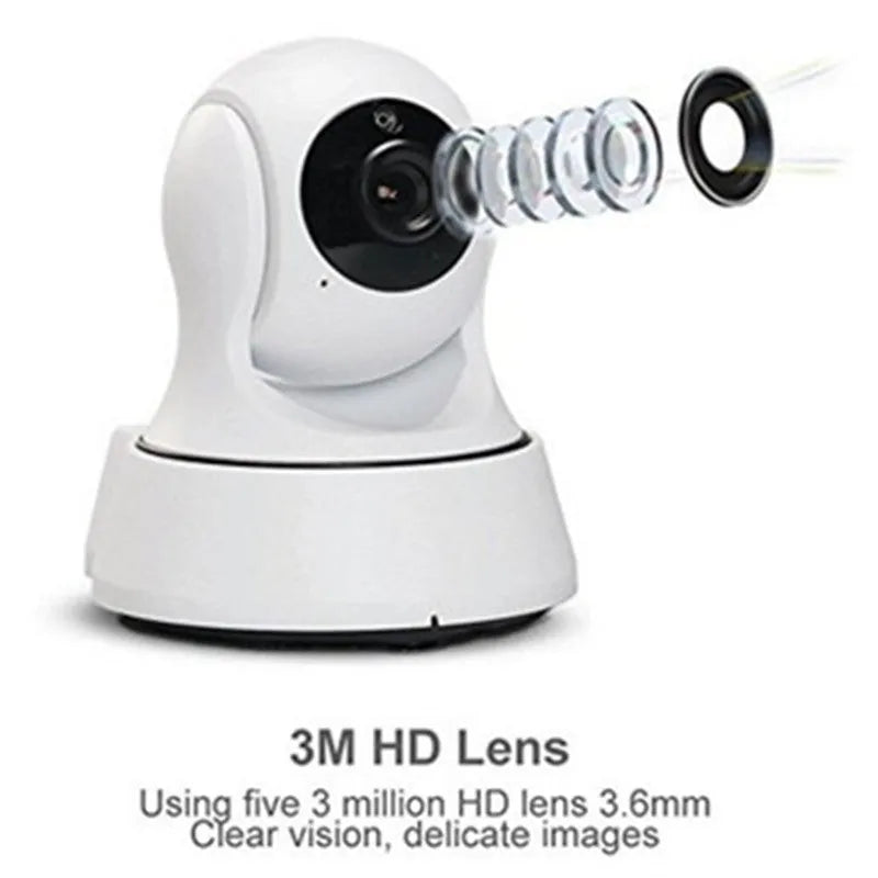White wireless network camera 720P HD WiFi indoor security with 10m night vision and IR-CUT