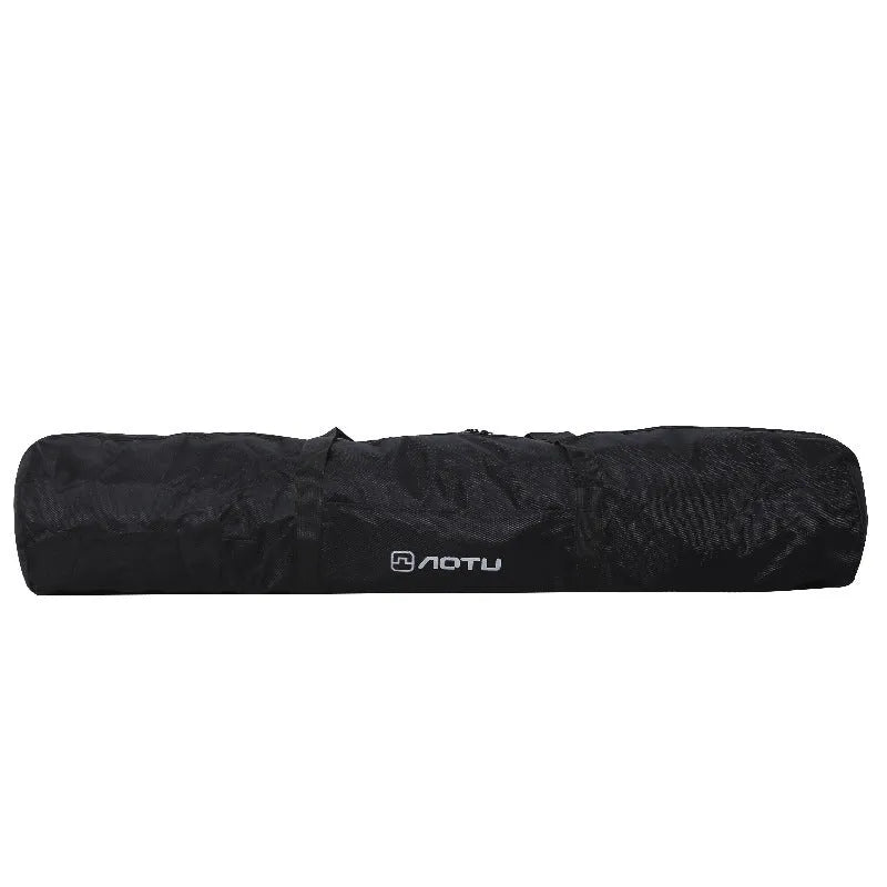 Blue waterproof storage bag for folding camping tables and chairs with compression straps