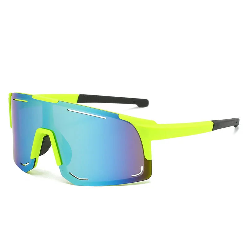 Square-frame cycling sunglasses in ten colour options for sun protection, cycling, driving, and fashion wear