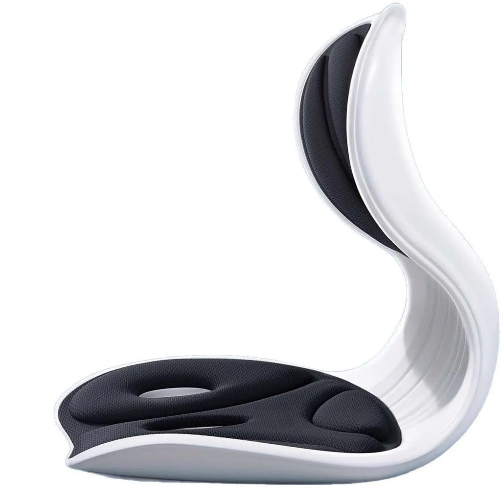 Grey lumbar support cushion for chair seating