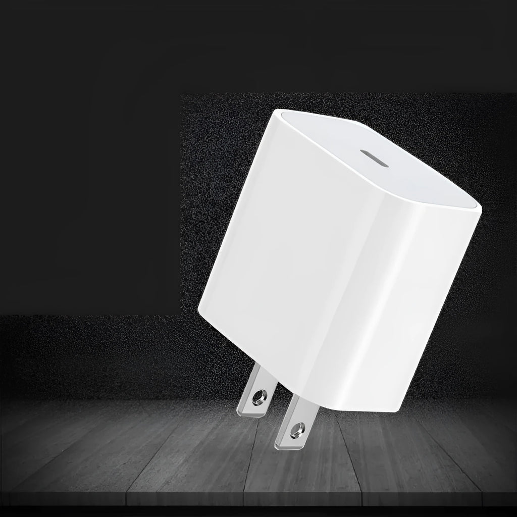 20W USB-C Power Delivery charging head with regional plug options