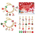 Christmas Advent calendar with 24 bracelet blind boxes for DIY jewellery making in mixed colours