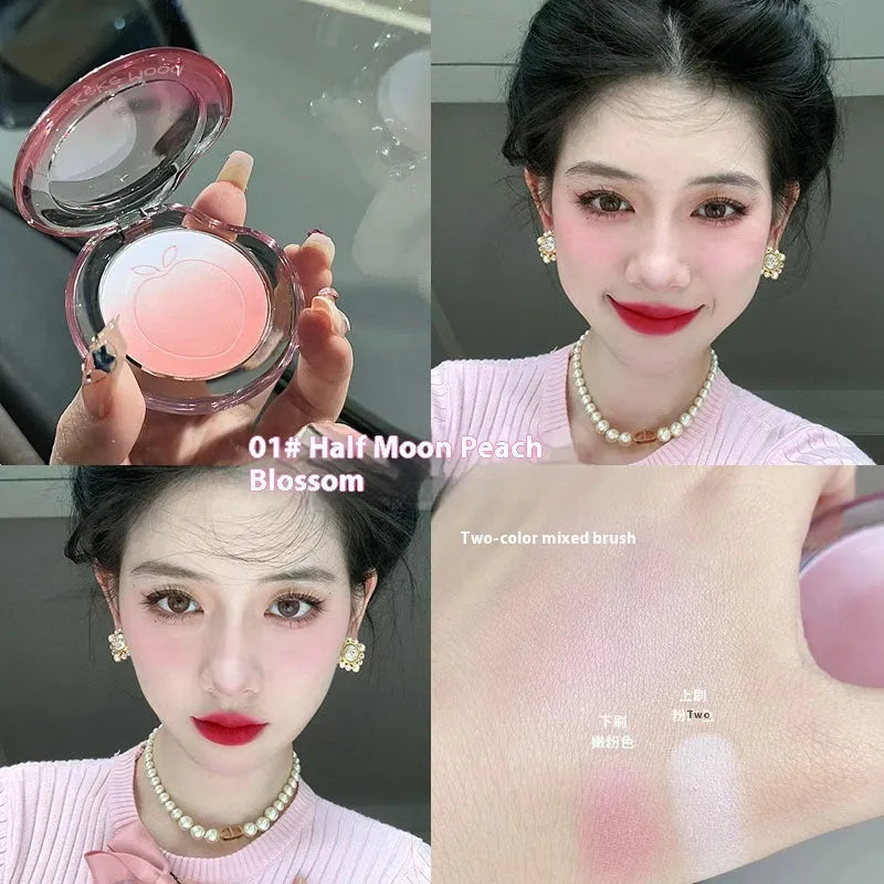Ebony Rose bubble gradient blush compact for dry skin with six colour options