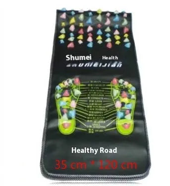 Cobblestone Road foot pad massager in black 35cm square with infrared and mechanical control for home foot relaxation