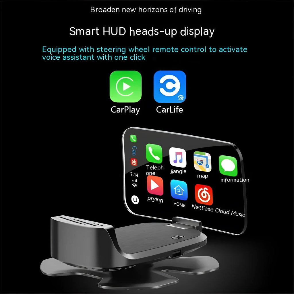 Black car head-up display HUD projector unit for OBD connection