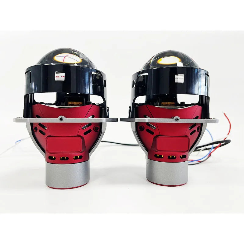 Intelligent follow up steering headlights with aviation aluminium housing and three-inch glass lamp shades