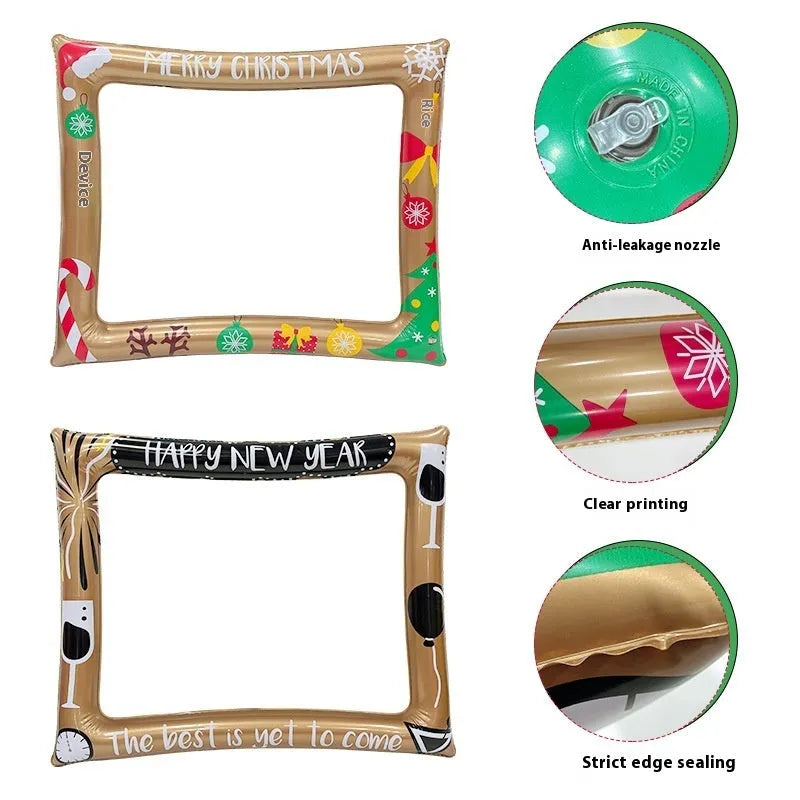 Christmas inflatable photo frame PVC material photo prop for parties and events