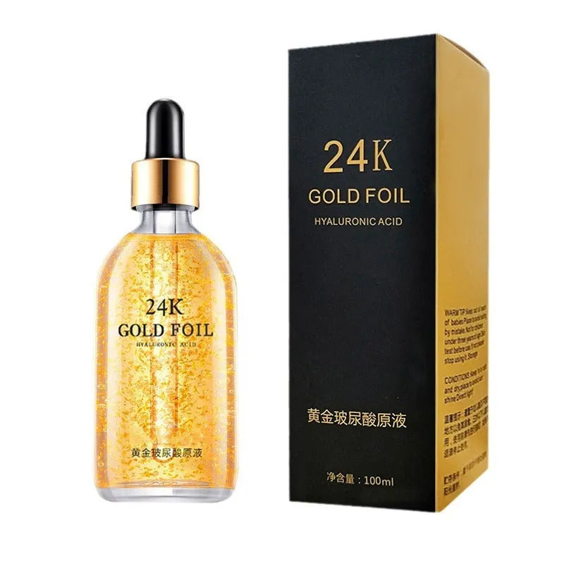 24K gold nicotinamide hyaluronic acid face essence liquid 100g bottle for neutral and combination skin