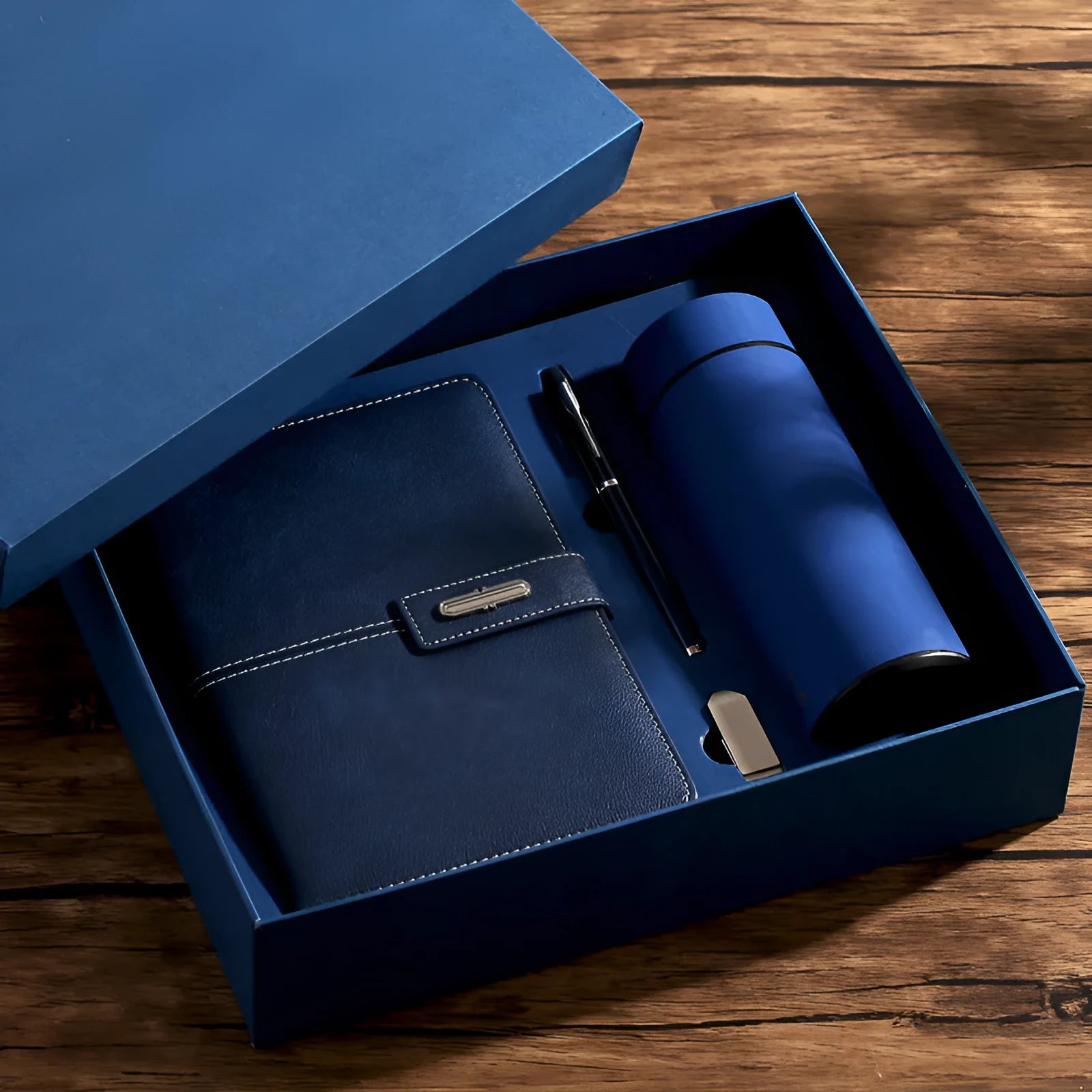 A5 notebook with PU leather cover in multiple colour options including black, red, green, blue, and orange