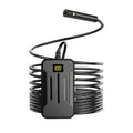 F300 wireless endoscope with dual 5.5mm and 8mm camera probes, magnet, and hook accessories on a dark background