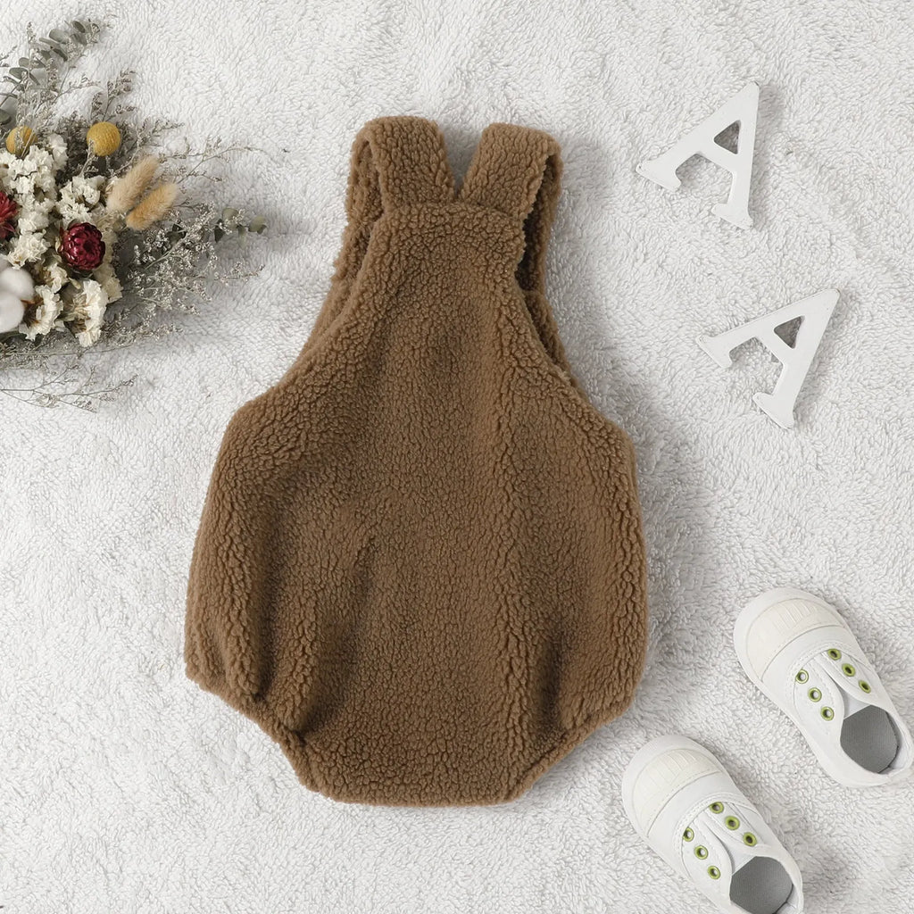 Cotton kids romper bodysuit in Granny Grey for babies 60cm to 90cm height European style