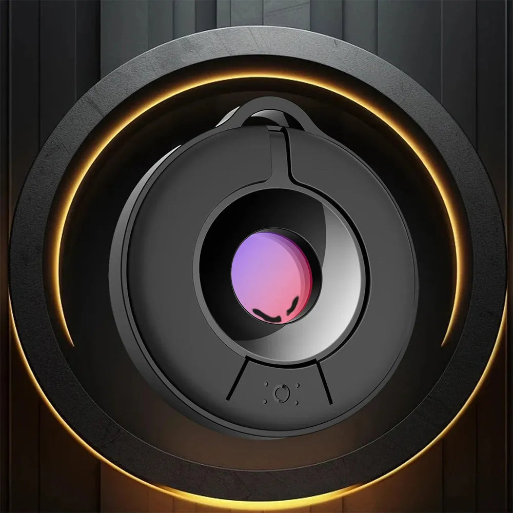 Compact handheld infrared camera detector for finding hidden spy cameras.
