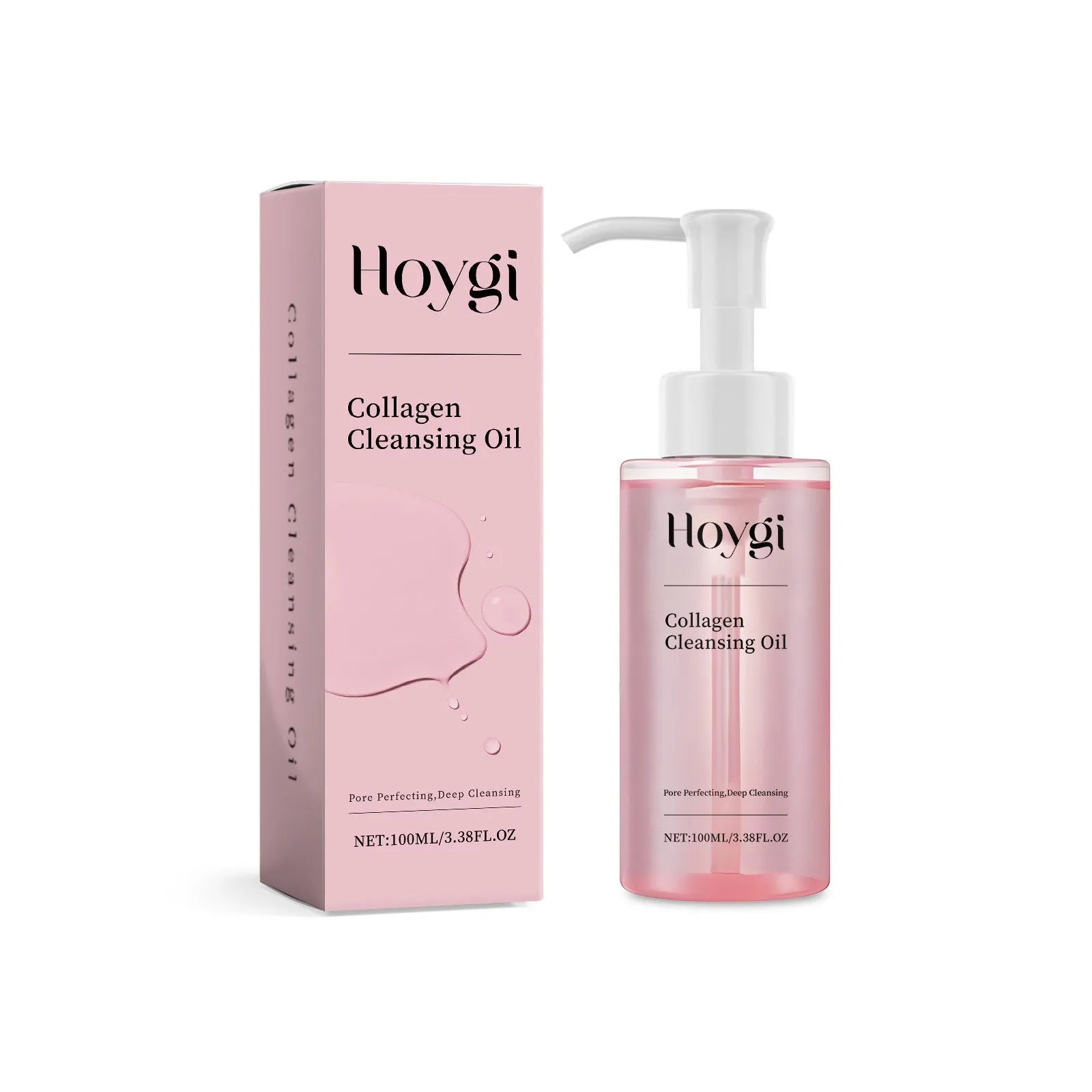 100ml collagen cleansing oil bottle with jojoba and grape seed oils for daily mild makeup removal