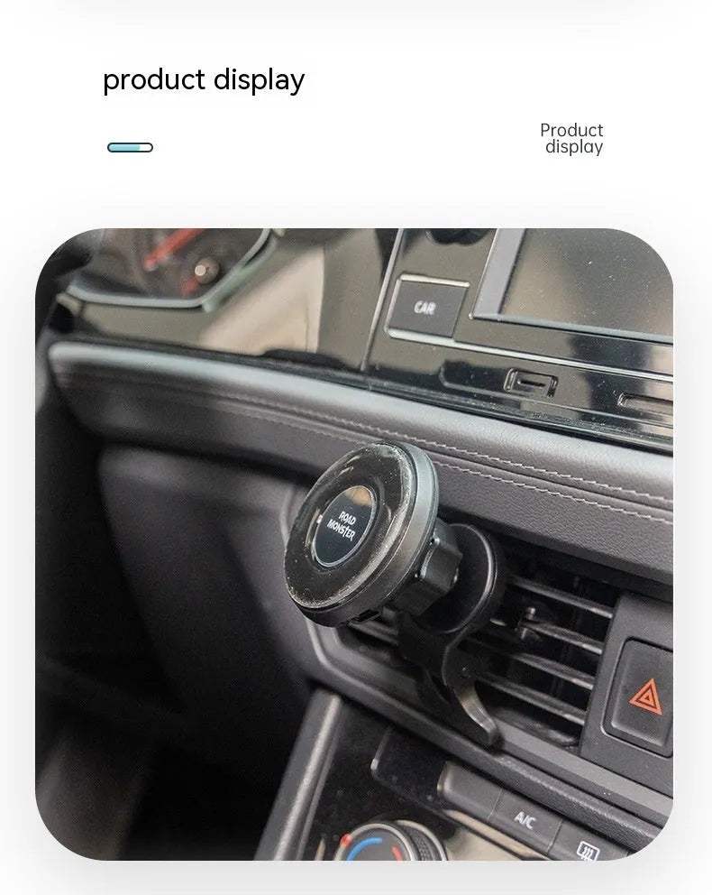 Vacuum adsorption on-board bracket for Tesla, 3 in 1 design with display clip for 4.5-6.5 inch phones