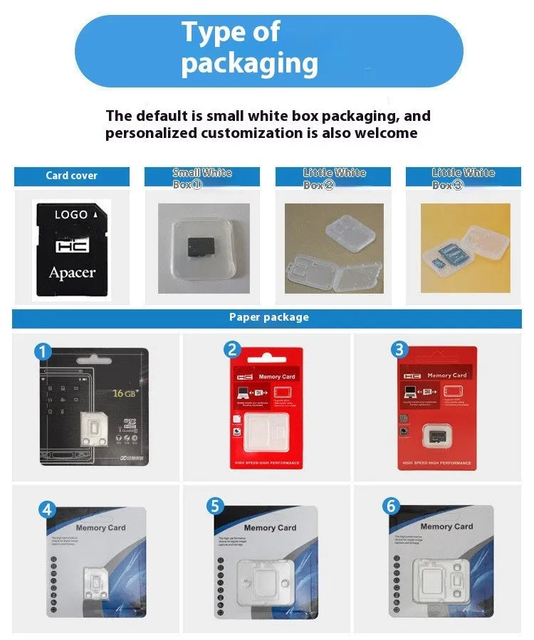 TF memory card for recorder and monitoring device storage expansion in 128GB 256GB 512GB capacities
