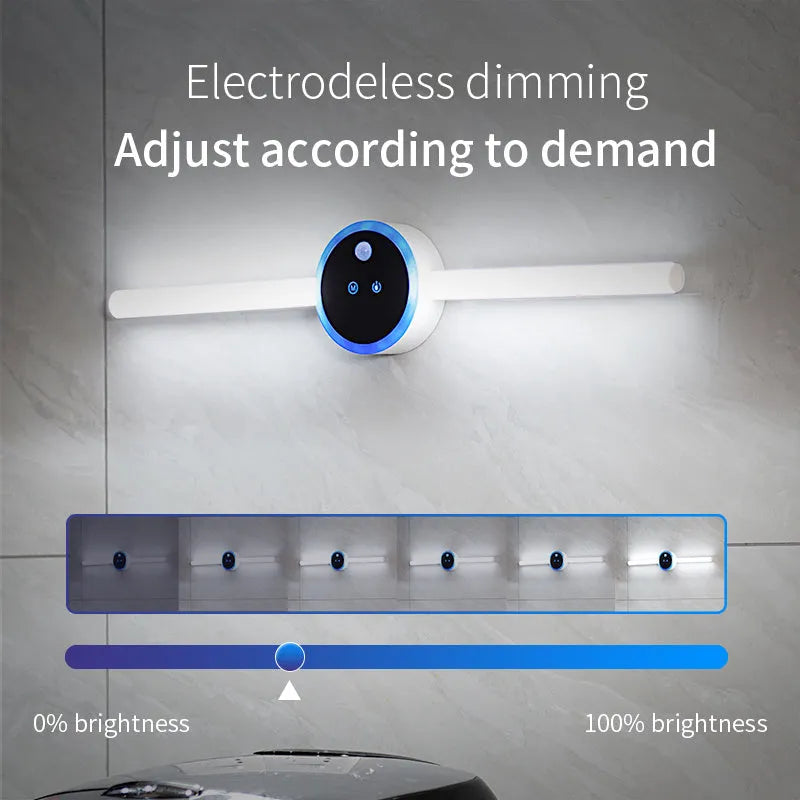 Smart cabinet light with clock and timing sensor, featuring removable LED tube and 4000mAh battery for wardrobe use