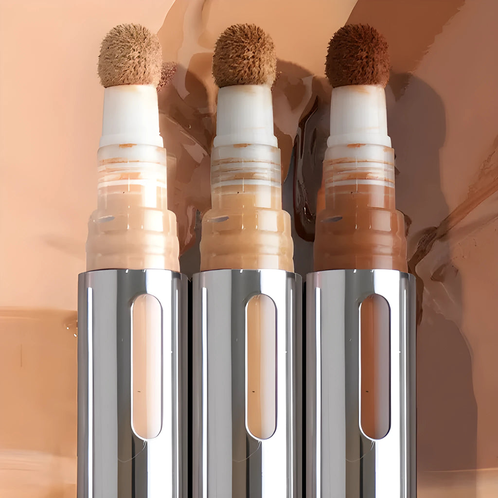 Waterproof concealer contour stick in pen format, shown with 24 different colour shade options.