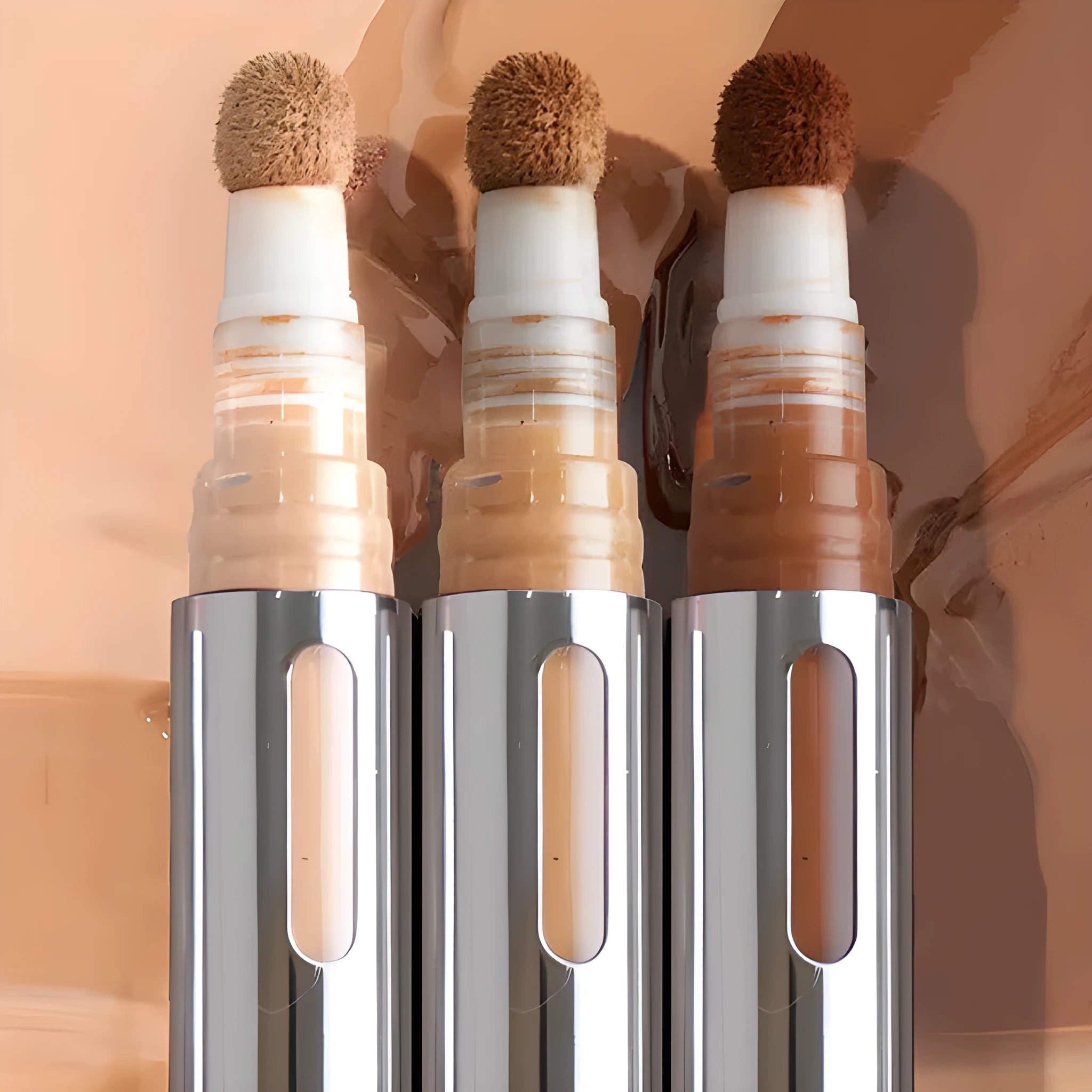 Waterproof concealer contour stick in pen format, shown with 24 different colour shade options.