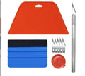 Plastic car film smoothing tool set with squeegees and scrapers for window tint application