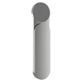 Silver aluminium alloy mobile phone bracket with magnetic attachment mounted next to computer screen
