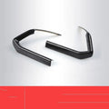 Pair of left and right ABS steering wheel frame trims with carbon fibre pattern for adhesive installation.