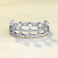 S925 sterling silver crown ring for women with lace skirt design, available in sizes 6, 7, 8, 9.
