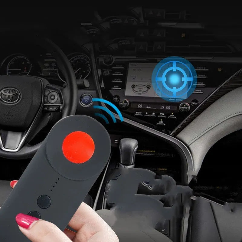 Black ABS GPS detector for vehicle security with dimensions 93.8mm x 38mm x 14.5mm