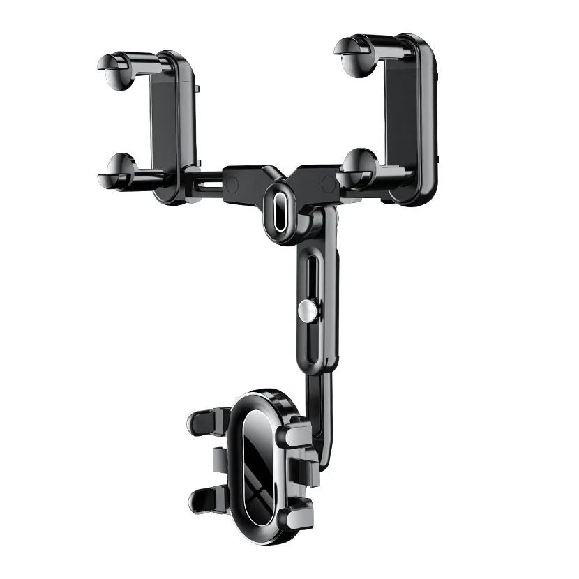 Universal car rearview mirror bracket ABS plastic phone holder with upgraded folding rod