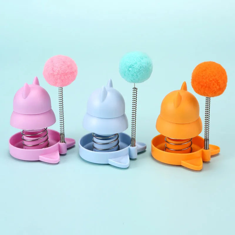 Cat toy with mint ball measuring 55mm diameter for hairball relief and teeth cleaning