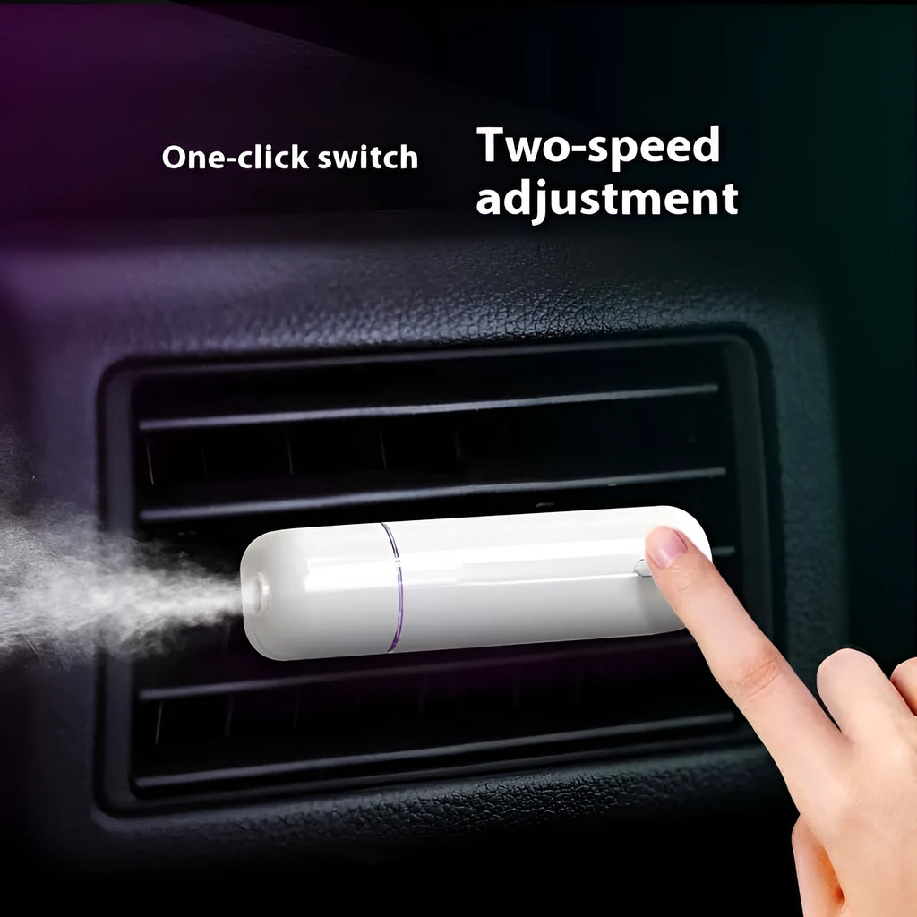 Automatic ultrasonic aroma diffuser in black, wall-mounted with single mist outlet, battery powered, 0.5L capacity