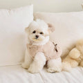 Light pink polyester pet coat for dog or cat in casual style
